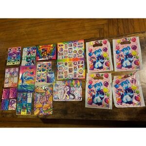 Huge Vintage Lisa Frank Sticker Puzzle‎ Party Bag Autograph Sticker Book Lot